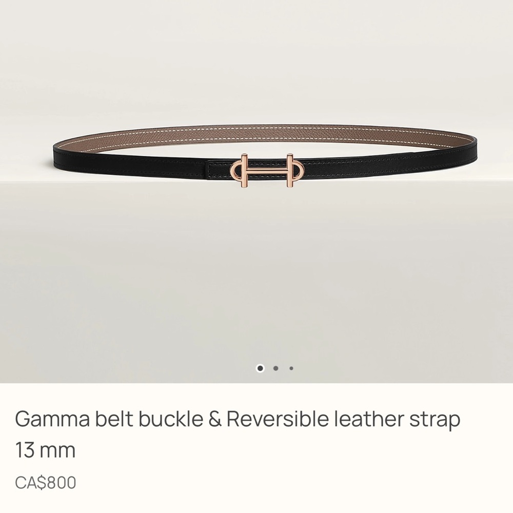 Authentic Hermes Brand New Reversible Gamma 13mm leather belt - Picture 4 of 17
